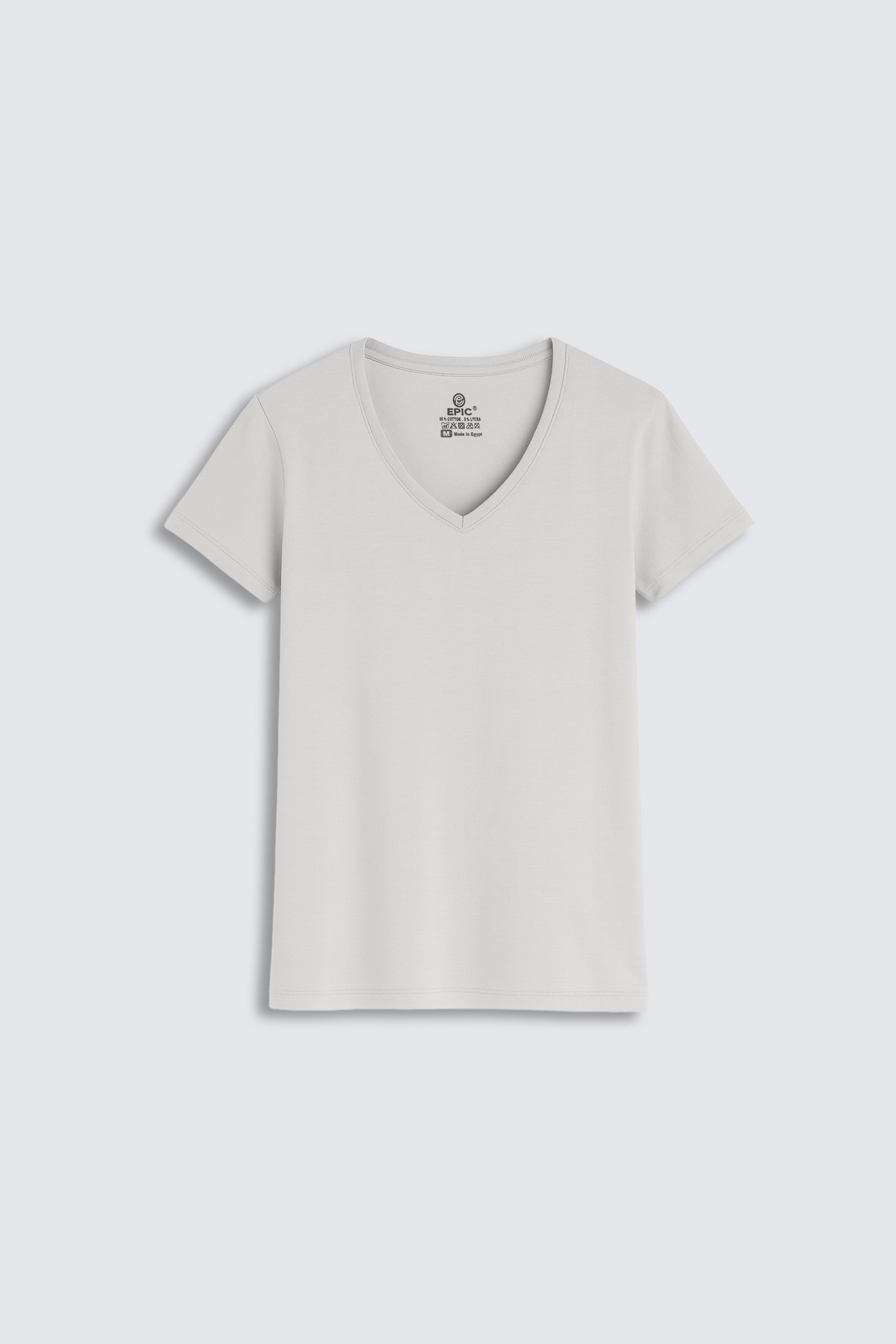 Light gray t-shirt on a white background